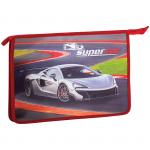 Папка для труда 2 отд., А4, ArtSpace "Авто. Supercar", пластик/картон, конгрев, металл., на молнии, 81ТР45_15694