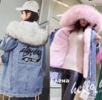Джинсовая куртка на меховой подкладке LE