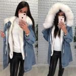 Джинсовая куртка на меховой подкладке LE