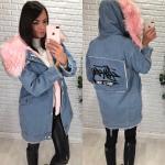 Джинсовая куртка на меховой подкладке LE