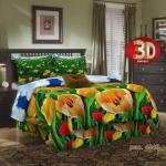 бязь ЛЮКС  "Желтые тюльпаны" 3D арт. 4547