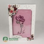 Набор полотенец махровых Гюрсан Турция, 22/556, Роза, 1 предмет 70*140