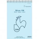 Hahnemuhle Альбом для эскизов на спирали, Лого "Петух", 190г/м2, A4, 50 л