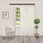 Штора Тюль с вышивкой "Цветок" молочный 150*275