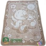 *70/058 Одеяло Медвежонок байковое, жаккард Люкс 100*140 Влади