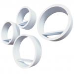 QWERTY Комплект полок Торонто цвет белый, 40х10 см  35х10 см  30х10 см  25х10 см  толщина 2 см  /1