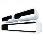 QWERTY Комплект полок Пекин цвет белый/чёрный, 95х17,5х16 см  40х13х16 см  40х13х16 см  толщина 1,8 см  /1