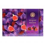 Коробка инжир и финик в бело-темной шоколадной глазури