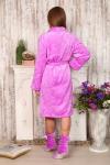 Халат велсофт 3Д корткая шаль КШ-163- сирень