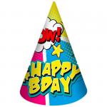 Набор колпаков ПатиБум "Комиксы. HappyBday", 6шт., европодвес, 6058371