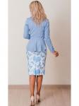 00615 Жакет из фактурного трикотажа голубой