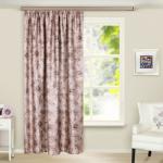 Штора портьерная "Ромашки" блэкаут кофе с мол 190*275*1 шт.