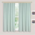 Комплект портьер для кухни Жаккард Лен фисташка 135*180*2 шт.