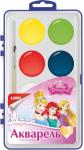 Акд-001/01 Акварель Disney "Принцессы" 6 цветов, в пластике, с/к