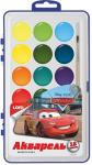 Акд-006/01 Акварель Disney "Тачки" 18 цветов, в пластике, с/к