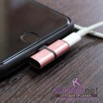 *Новинка. Переходник Lightning - Lightning Charging+Lightning EarPods (rose gold)