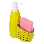 VETTA  Диспенсер для мыла с губкой в комплекте, пластик, 16х7х19 см