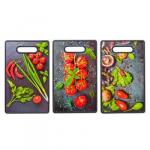 VETTA гранит Доска разделочная с принтом 37х23х1,2 см, пластик, 3 дизайна