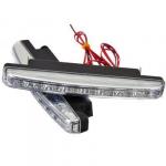 NEW GALAXY Дневные ходовые огни, LED 8 шт., пласт.  корп., 158 мм, 12V, белый, 2 шт.