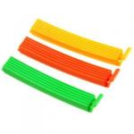 Набор зажимов 6 шт., для пакетов, пластик, 10 см, 6 цветов