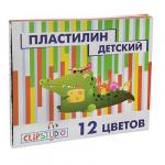 ClipStudio Пластилин 12 цветов 240  гра мм в картонном выдвижном пенале