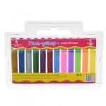 Гель-декор с блестками 6цв.классика+ 6цв. неон по 10 мл. в пласт.кейсе