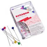 Набор булавок 100 шт. в пластиковой коробке, металл