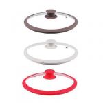 SATOSHI Крышка стекло/силикон с ручкой, 24 см, 3 цвета