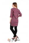 Женская туника-рубашка в клетку ПТ42