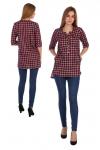 Женская туника-рубашка в клетку ПТ42