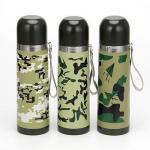 Термос Хаки 500  мл, нерж.сталь, 3 дизайна