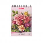 блокнот на спирали  Розы, А6, 60 листов, клетка