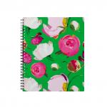 Тетрадь общая с пластиковой обложкой на спирали  Peonies, А5+, 60 листов, клетка