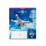 Тетрадь школьная  Квадрокоптер, 18 листов, линейка (в плёнке по 10 шт.)