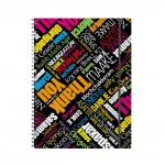 Тетрадь общая с пластиковой обложкой на спирали  Thank you!, А4, 80 листов, клетка, на резинке