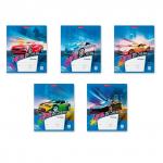 Тетрадь школьная  Автосияние, 12 листов, косая линейка (в плёнке по 10 шт.)