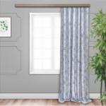 Штора портьерная Ромашки блэкаут серый 135*260*1 шт.