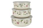 Набор из 3-х мисок эмал.с крышками Прованс