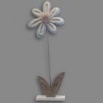 13A50605 украшение "Цветок" wool дерево металл 27.5cm 1/12уп