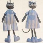 64595071/70 подвеска "Кот&Кошка" ткань 20cm 2/уп