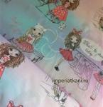 Ткань поплин Маленькие модницы