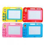 Доска магнитная для рисования с 3-мя  штампами, пластик, 27х20 см, 4 цвета