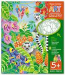 Серия: АРТ Галерея. АРТ. Набор контурных раскрасок Красочные джунгли  .3 основы.