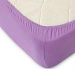 Трикотажная простыня на резинке (сиреневая)