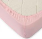 Трикотажная простыня на резинке (розовая)