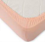 Трикотажная простыня на резинке (персик)