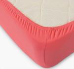 Трикотажная простыня на резинке (коралл)