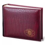 *Фотоальбом BRAUBERG на 100 фото 10*15 см, под кожу крокодила, бумажные страницы, бордо, 390494