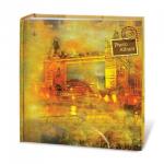 *Фотоальбом BRAUBERG на 200 фото 10*15 см, твердая обложка, Тауэр, бумажные стр., бокс, оранж, 390677