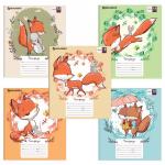 Тетрадь 18л. BRAUBERG клетка, обложка картон, CUTE FOX, 402992